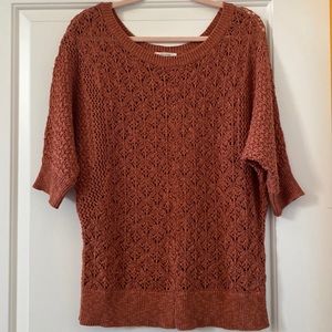 Burnt Orange Loose Knit Sweater